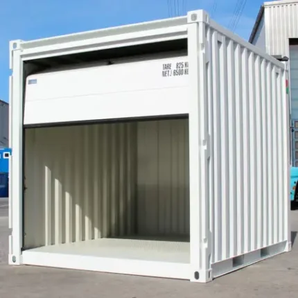 Contenedor de almacenamiento de 10 pies con apertura «puerta de garaje seccional»