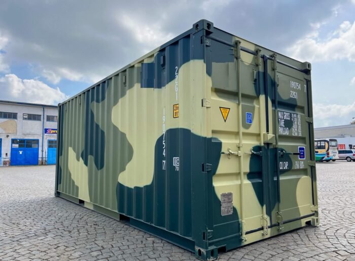 Contenedor marítimo de 20 pies de camuflaje